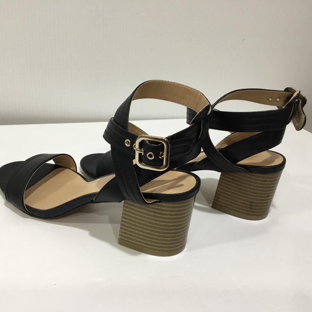 Apt. 9 Ankle Strap Open Black Shoe Size 8 - image 6